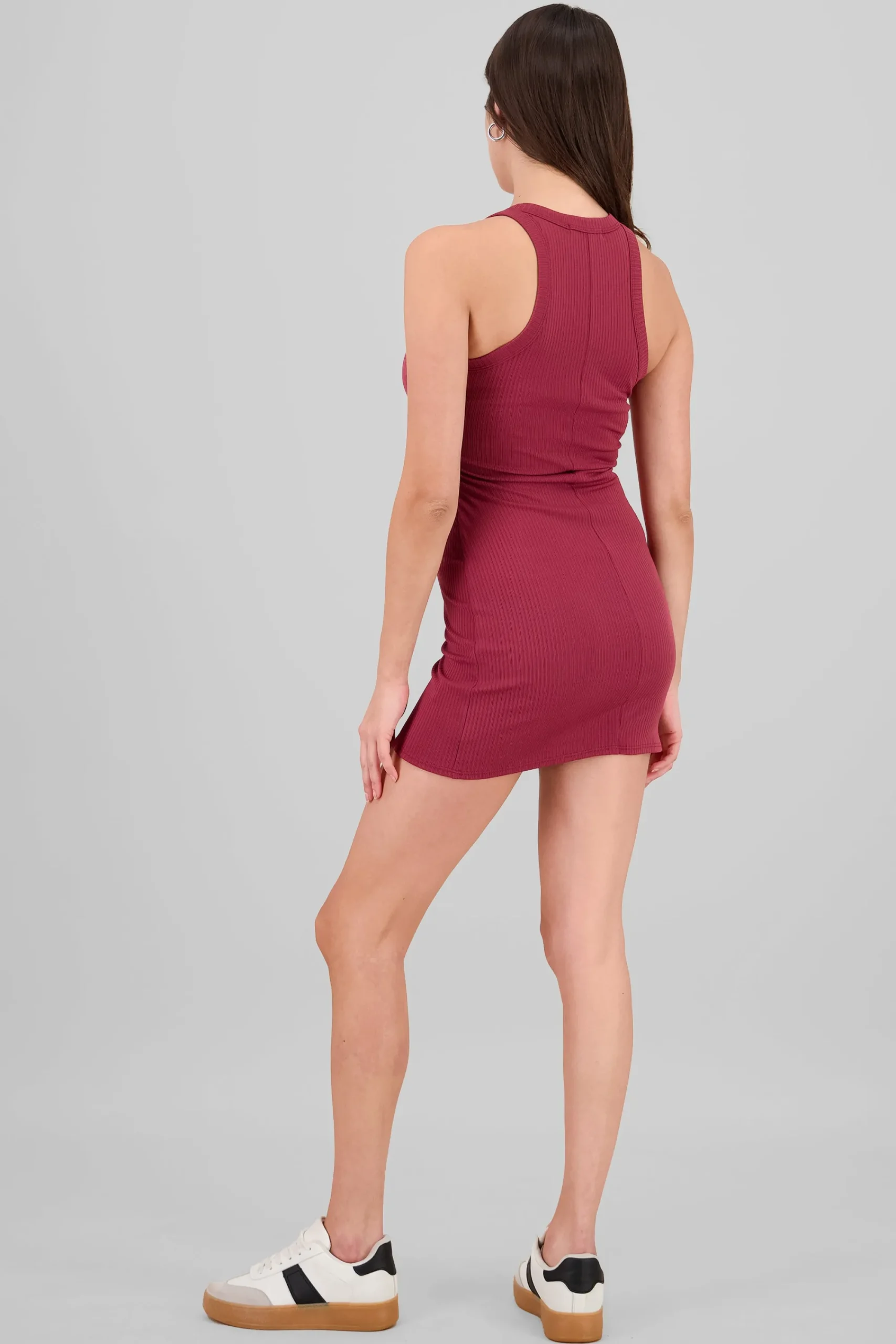 Shasa Sleeveless Ribbed Mini Dress