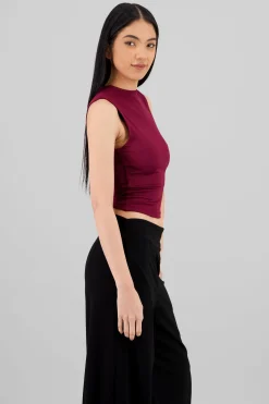 Shasa Sleeveless Ribbed Thin Top