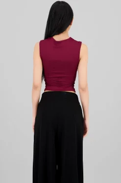 Shasa Sleeveless Ribbed Thin Top