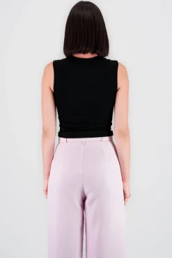 Shasa Sleeveless Ribbed Thin Top