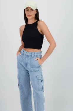 Shasa Sleeveless Seamless Round Neck Top