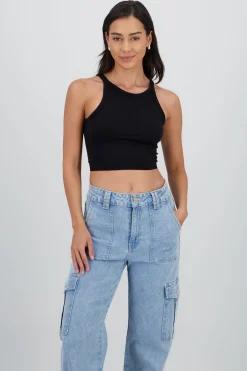 Shasa Sleeveless Seamless Round Neck Top