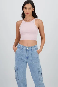 Shasa Sleeveless Seamless Round Neck Top