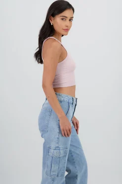 Shasa Sleeveless Seamless Round Neck Top