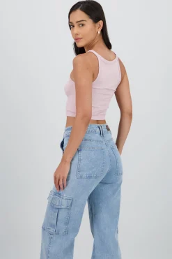 Shasa Sleeveless Seamless Round Neck Top