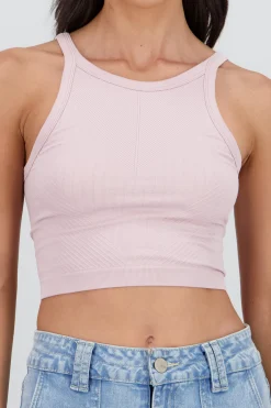 Shasa Sleeveless Seamless Round Neck Top