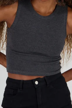 Shasa Sleeveless Solid Round Neck Top