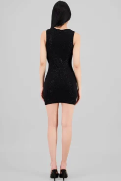 Shasa Sleeveless Sparkly Mini Dress