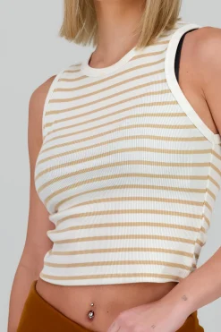 Shasa Sleeveless Striped Top