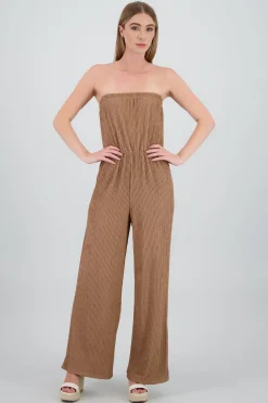 Shasa Sleeveless Textured Jumpsuit