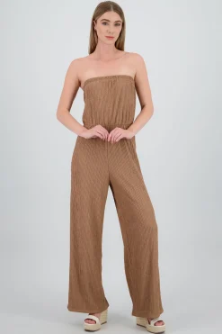 Shasa Sleeveless Textured Jumpsuit