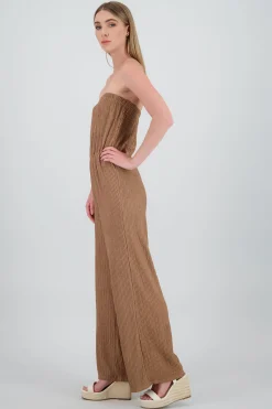 Shasa Sleeveless Textured Jumpsuit