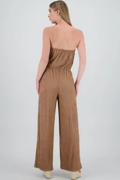 Shasa Sleeveless Textured Jumpsuit