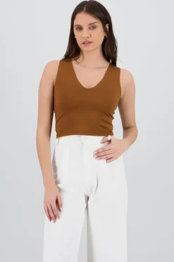 Shasa Sleeveless V Neck Top