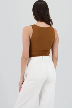 Shasa Sleeveless V Neck Top
