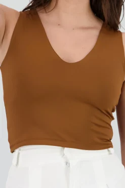 Shasa Sleeveless V Neck Top