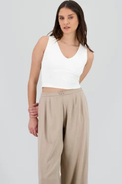 Shasa Sleeveless V Neck Top