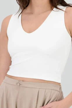 Shasa Sleeveless V Neck Top