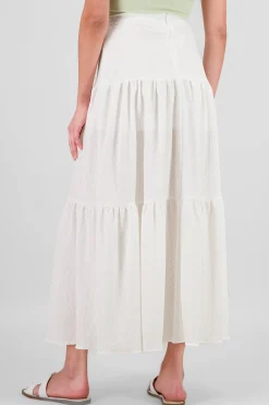 Shasa Slit and Ruffle Maxi Skirt