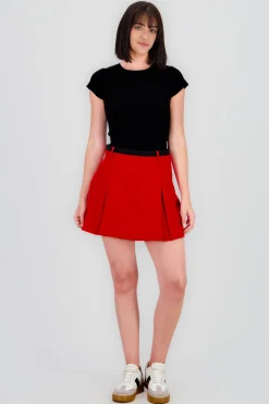 Shasa Slit Detail Mini Skirt