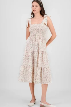Shasa Smock Floral Midi Dress