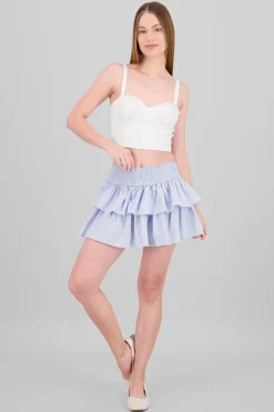 Shasa Smock Ruffle Mini Skirt