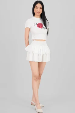 Shasa Smock Ruffle Mini Skirt
