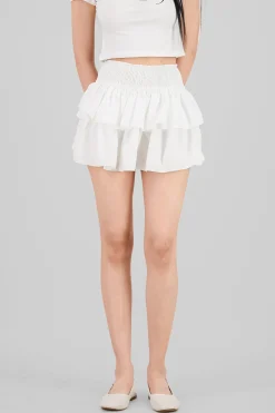 Shasa Smock Ruffle Mini Skirt