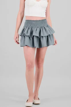 Shasa Smock Ruffle Mini Skirt