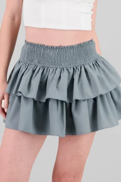 Shasa Smock Ruffle Mini Skirt