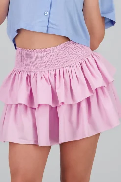 Shasa Smock Ruffle Mini Skirt