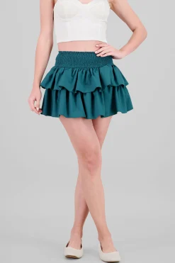 Shasa Smock Ruffle Mini Skirt