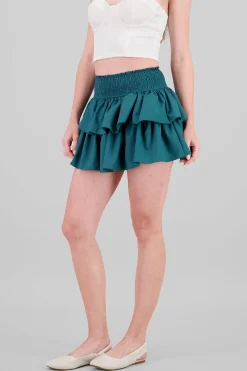 Shasa Smock Ruffle Mini Skirt