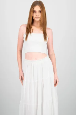Shasa Smocked Crop Top