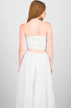Shasa Smocked Crop Top