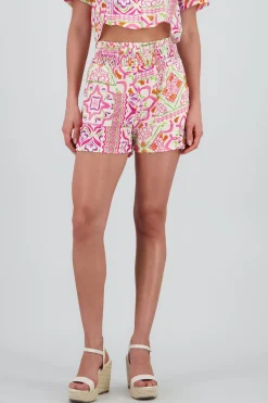 Shasa Smocked Detail Mini Shorts