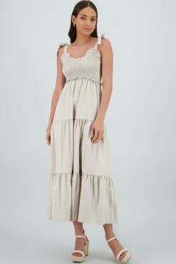 Shasa Smocked Maxi Dress