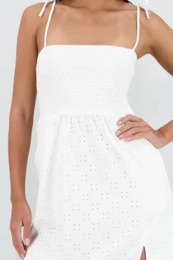 Shasa Smocked Midi Dress