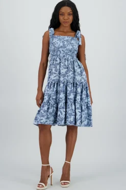 Shasa Smocked Mini Dress with Straps