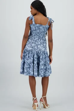 Shasa Smocked Mini Dress with Straps