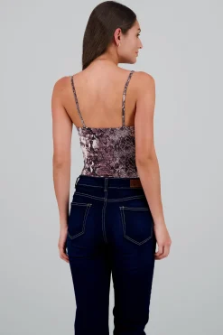 Shasa Snake Print Strap Bodysuit