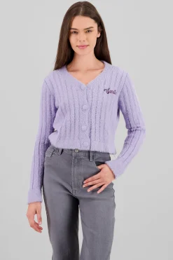 Shasa Soft Cardigan with Patch Detail