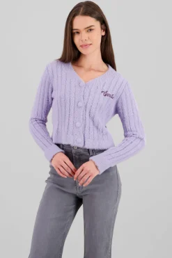 Shasa Soft Cardigan with Patch Detail