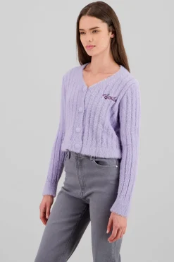 Shasa Soft Cardigan with Patch Detail