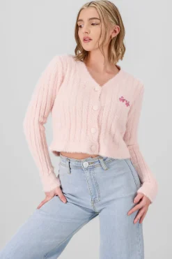 Shasa Soft Cardigan with Patch Detail