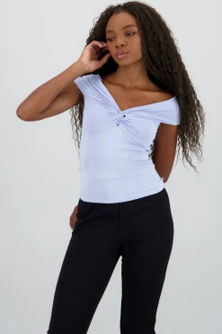 Shasa Soft Fabric Knot Top
