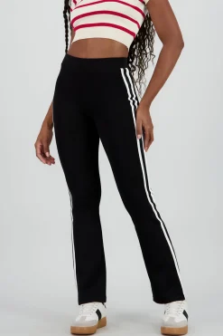 Shasa Soft Flare Pants with Stripes