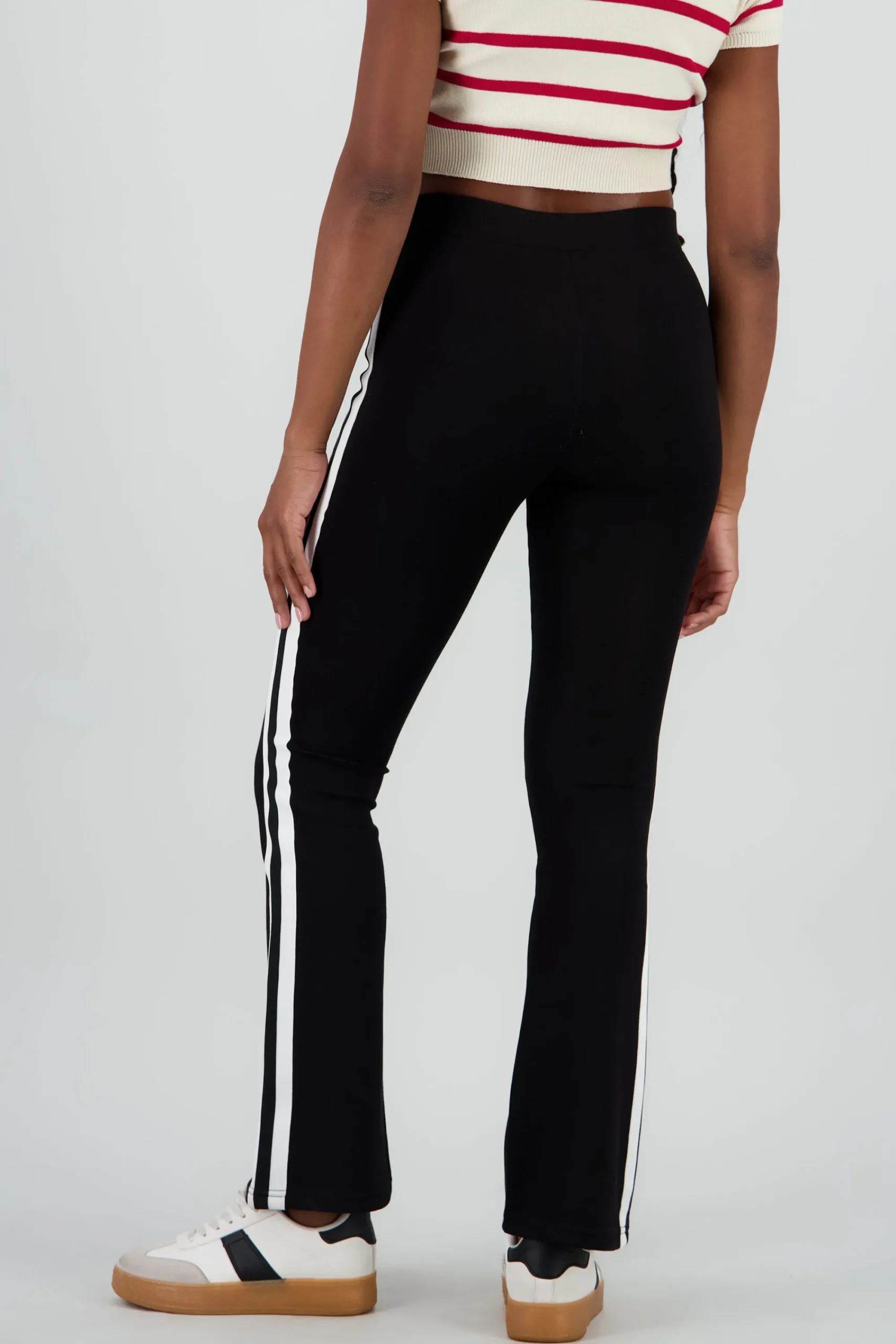 Shasa Soft Flare Pants with Stripes