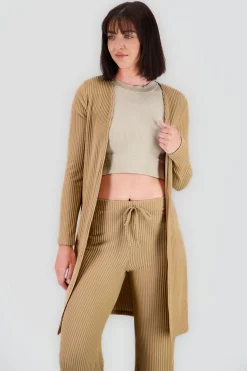 Shasa Soft Ribbed Long Sleeve Cardigan