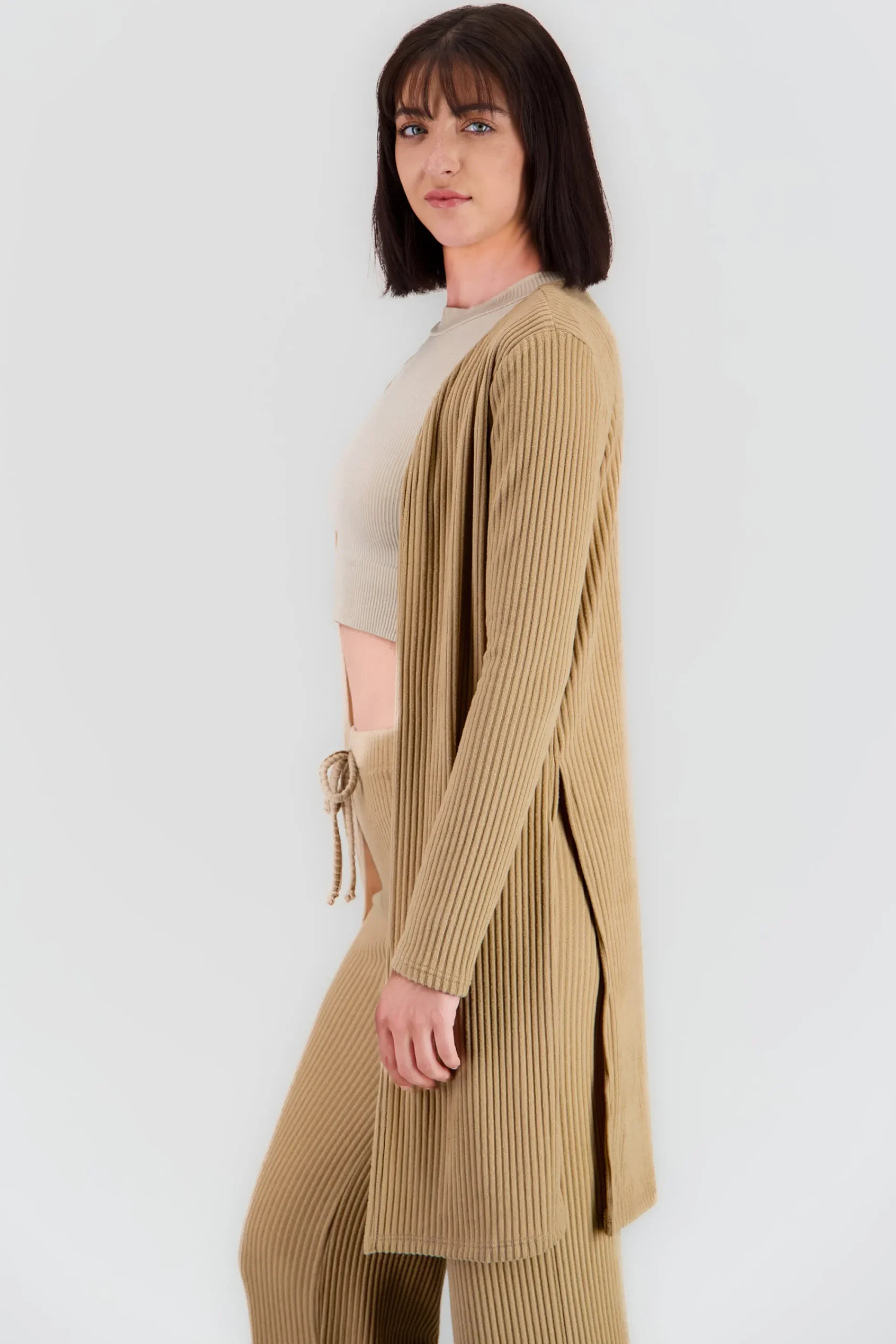 Shasa Soft Ribbed Long Sleeve Cardigan